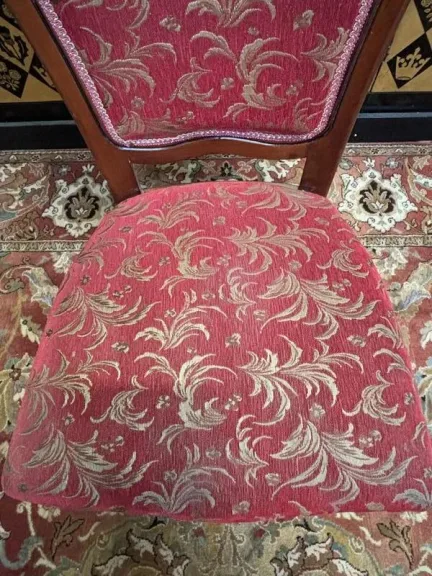 2x8 chaises bois et tissu