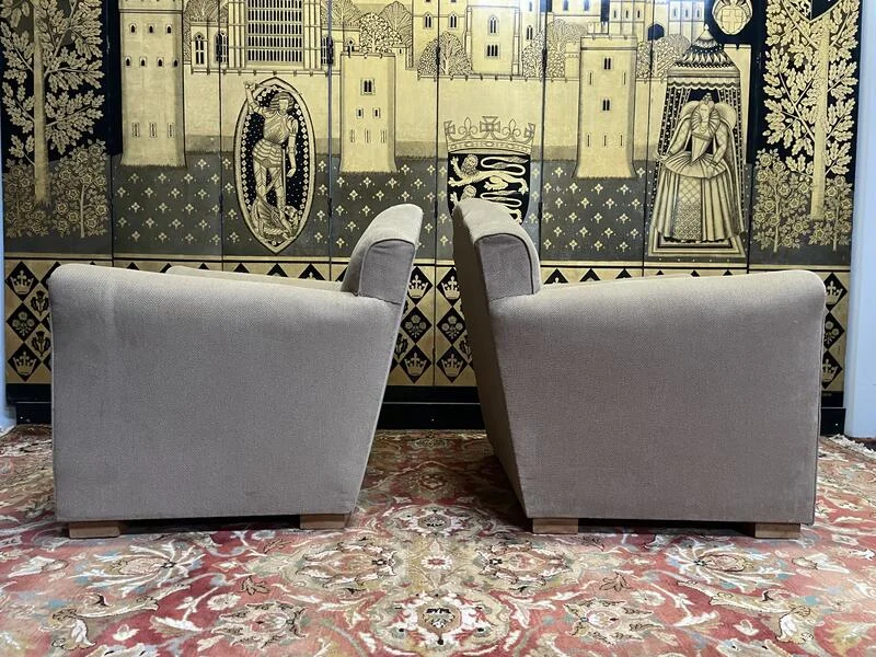 Paire de fauteuils club Art Déco
