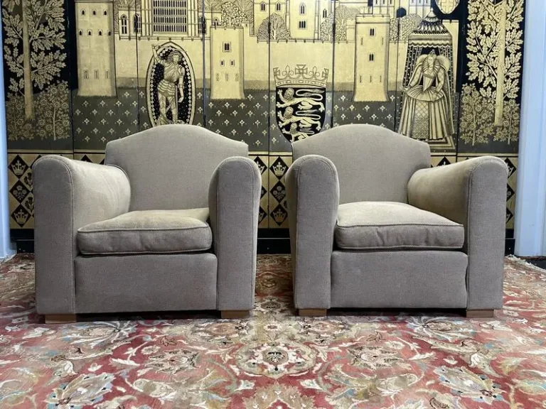 Paire de fauteuils club Art Déco