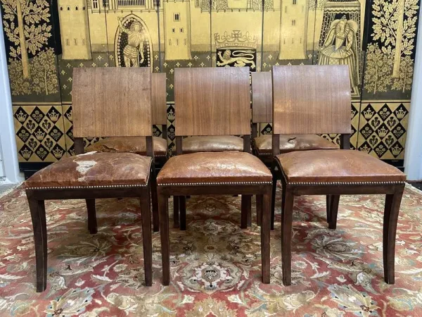 Set of 6 Art Deco chairs