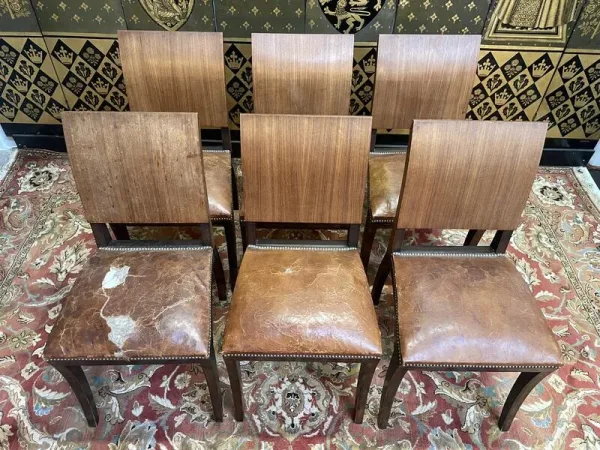 Set of 6 Art Deco chairs