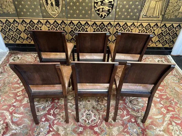 Set of 6 Art Deco chairs