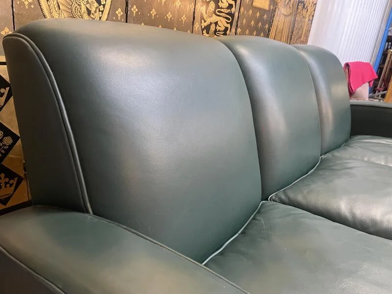 Art Deco style leather sofa