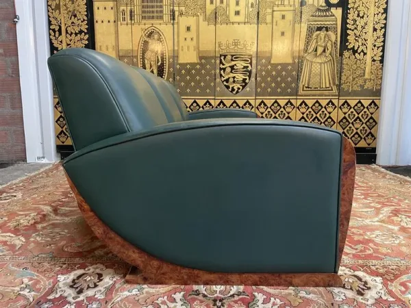 Art Deco style leather sofa