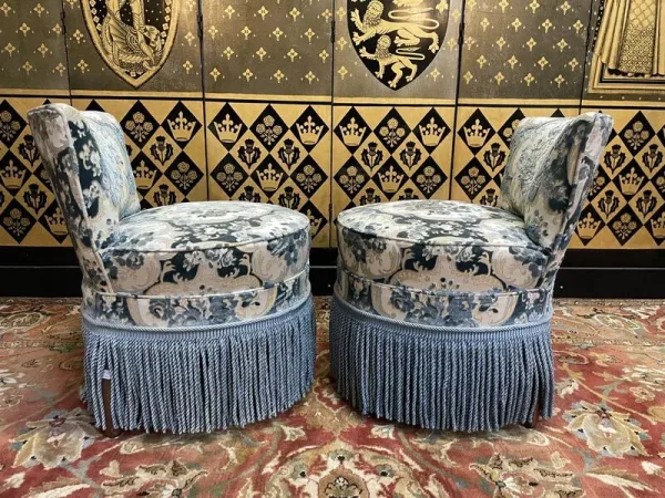 Pair of Napoleon III style armchairs