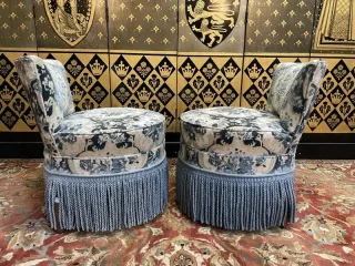 Pair of Napoleon III style armchairs
