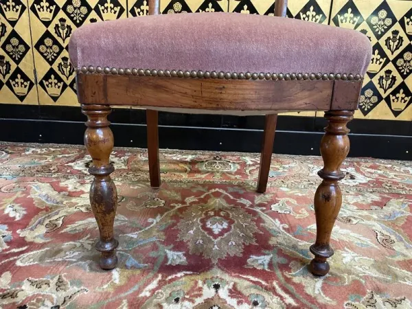Set of 4 Napoleon III chairs with Jacob mahogany legs
