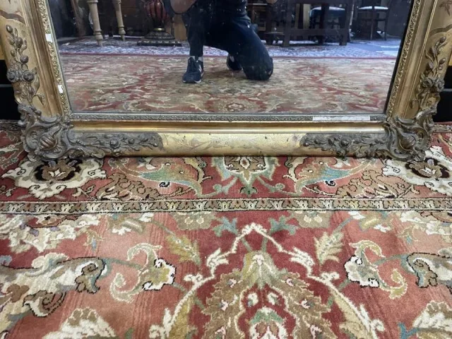 Miroir de style Napoléon III en bois doré