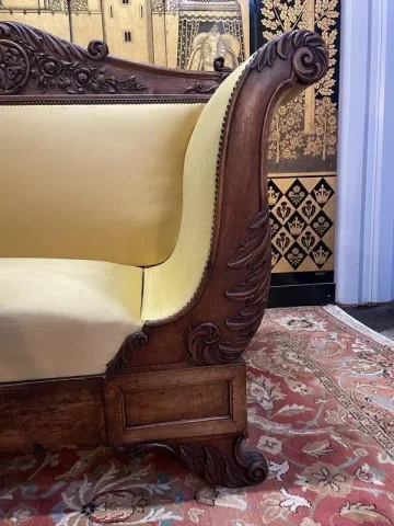 Sofa - Restoration period bench in mahogany