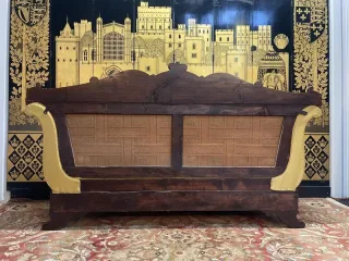 Sofa - Restoration period bench in mahogany