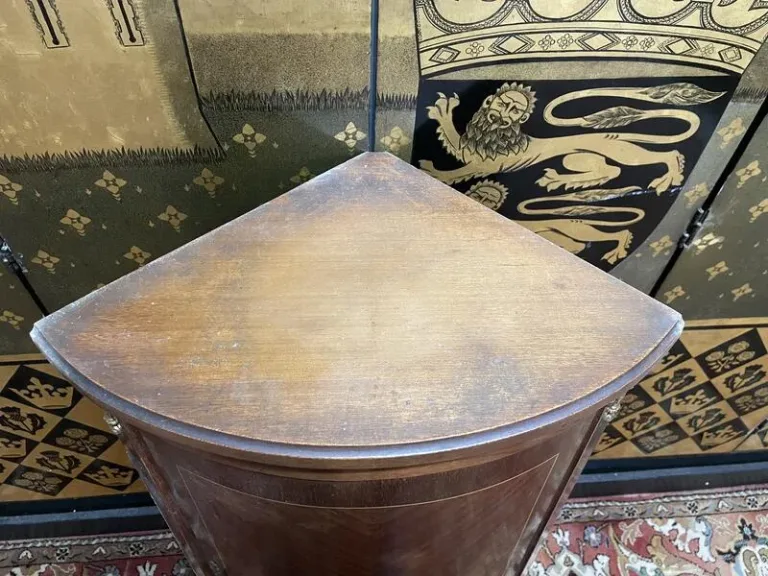 Transition style corner cupboard