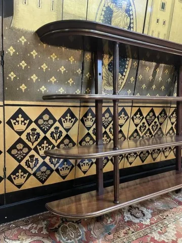 Étagère de bar en acajou