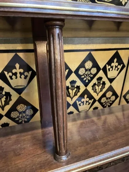 Mahogany bar shelf