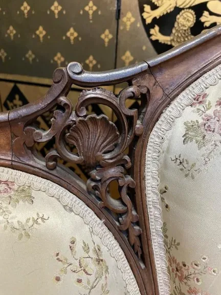 Pair of Louis XV rocaille bergere armchairs