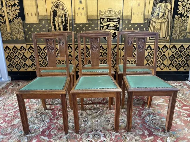 6 chaises art deco