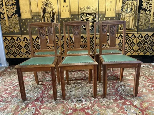 6 art deco chairs