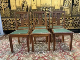 6 art deco chairs