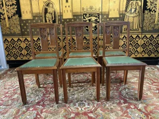 6 art deco chairs