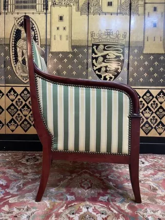 Empire Mahogany Armchair - Bergère