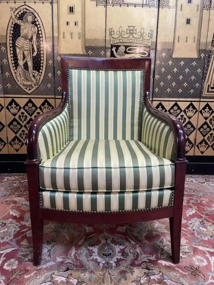 Empire Mahogany Armchair - Bergère