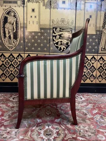 Empire Mahogany Armchair - Bergère