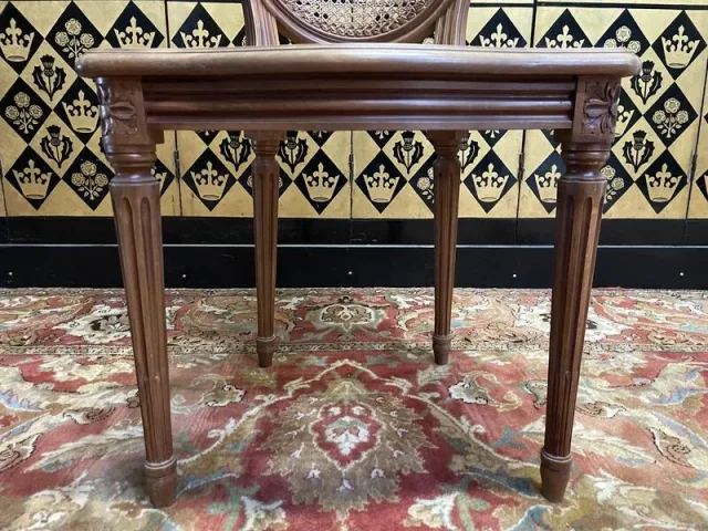 Set of 6 Louis XVI style medallion chairs in cane