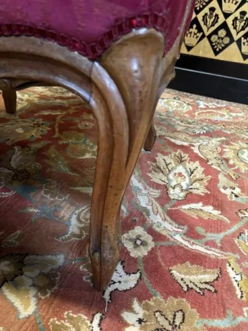 Pair of Louis XV style armchairs, 19th century.