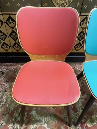 Set of 4 1970 Baumann Max Bill bistro chairs