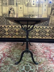 Cast iron and oak bistro table