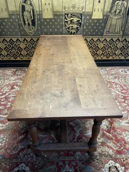 Table de ferme style Louis XIII en chêne