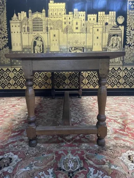 Table de ferme style Louis XIII en chêne