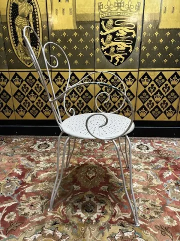 Set of 6 iron garden chairs
