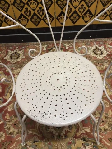 Set of 6 iron garden chairs