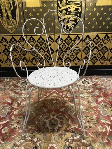 Set of 6 iron garden chairs