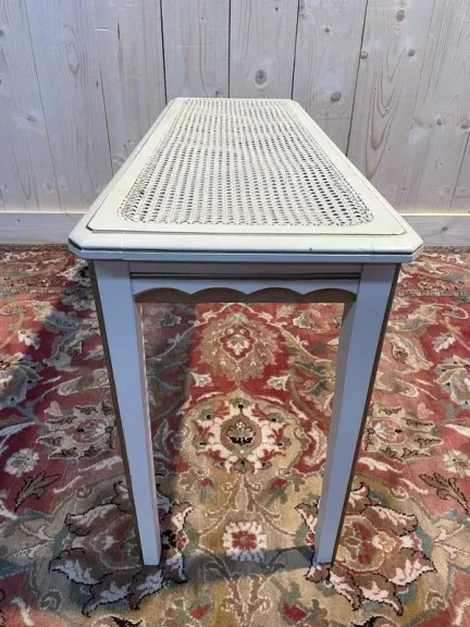 Bench - Piano bench painted in cane