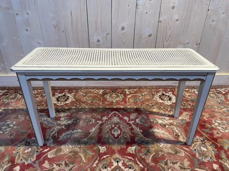 Bench - Piano bench painted in cane