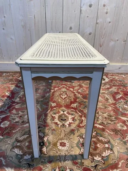 Bench - Piano bench painted in cane