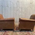 Paire de fauteuils Club en imitation cuir