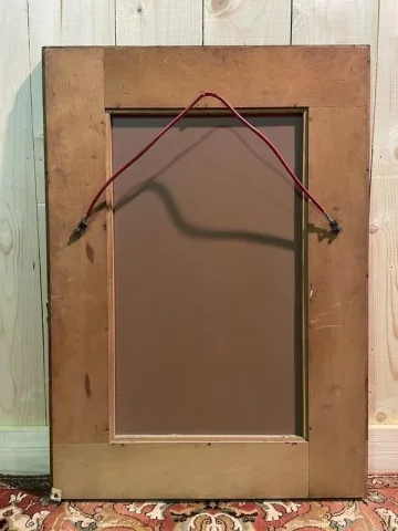 Miroir vénitien en verre églomisé et  bois doré