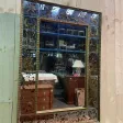 Miroir vénitien en verre églomisé et  bois doré