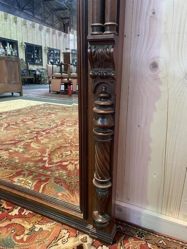 Miroir style Renaissance - Henri II en noyer