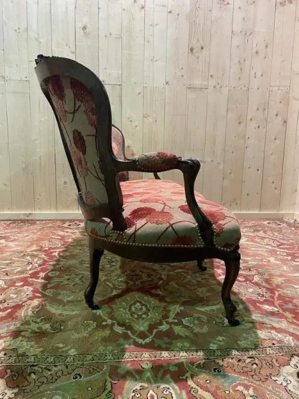 Canapé - Banquette Napoléon III  / Louis XV