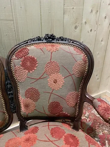 Canapé - Banquette Napoléon III  / Louis XV