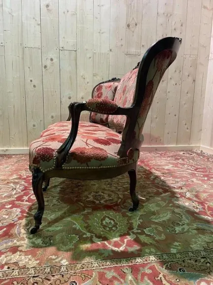Canapé - Banquette Napoléon III  / Louis XV