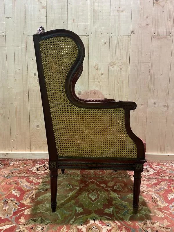 Bergère - Fauteuil  style Louis XVI  en cannage