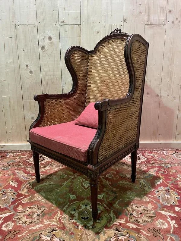 Bergère - Fauteuil  style Louis XVI  en cannage