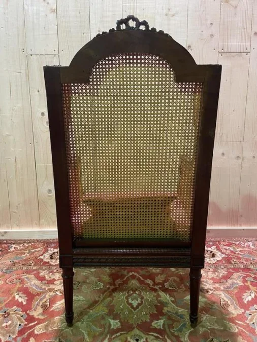 Bergère - Louis XVI style armchair in cane