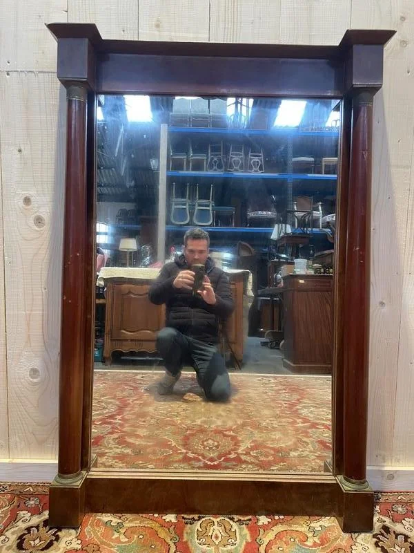 Mirror - Empire Trumeau in mahogany