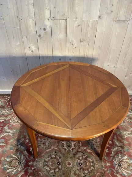 Table de salle à manger ronde en merisier