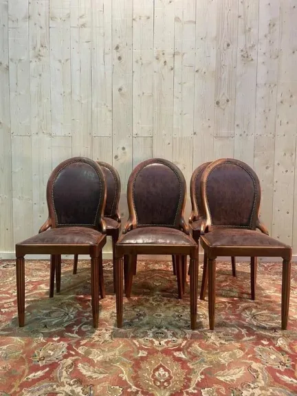 Suite de 6 chaises de style Art Déco